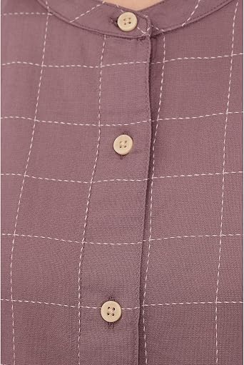 Marmot Womens Rhea Short Sleeve Light Mauve Global Plaid XS One Size