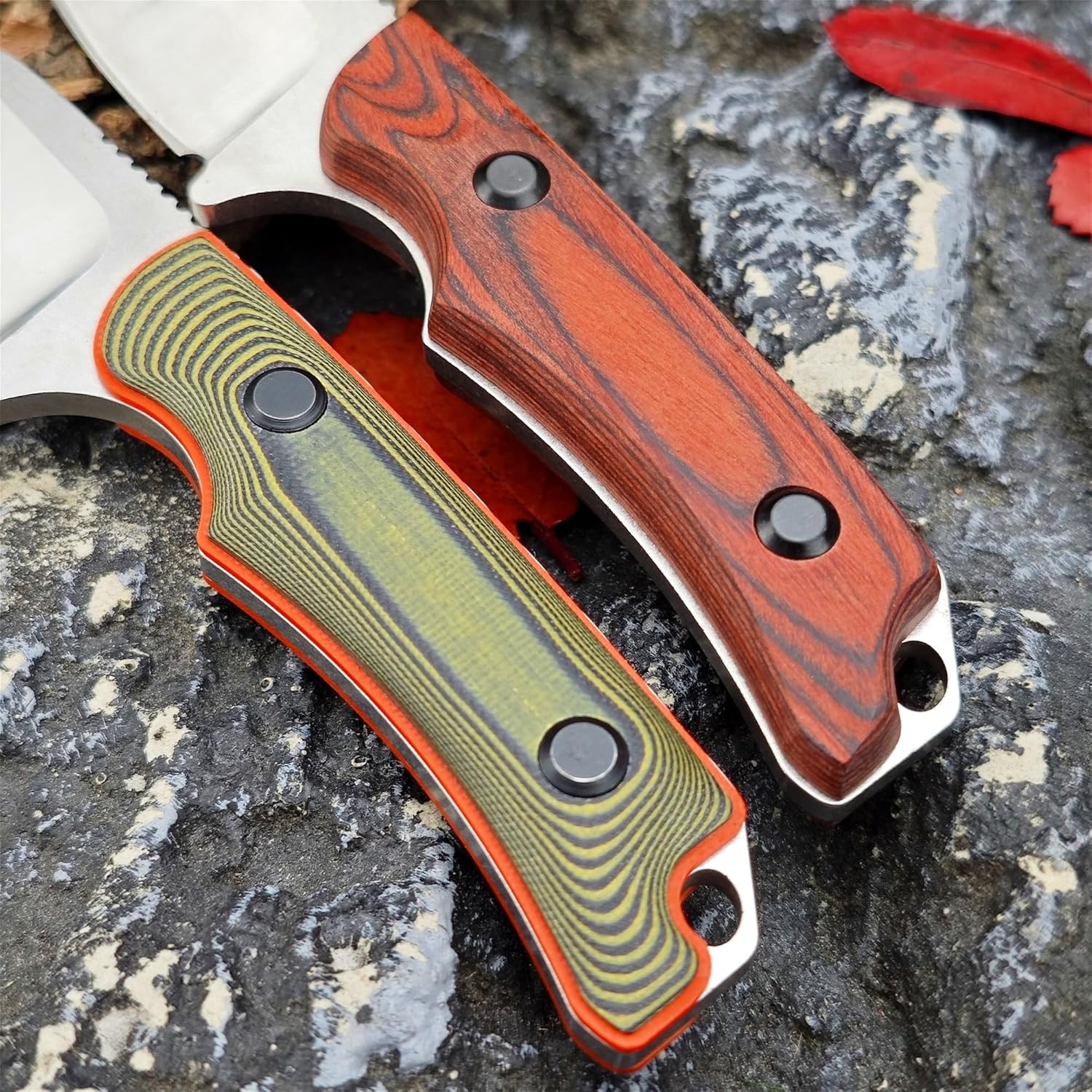 Compact Full Tang Hunter’s Fixed Blade Knife, Drop Point Blade G10 Handle & Kydex Sheath, EDC for Camping, Survival and Outdoor Adventures