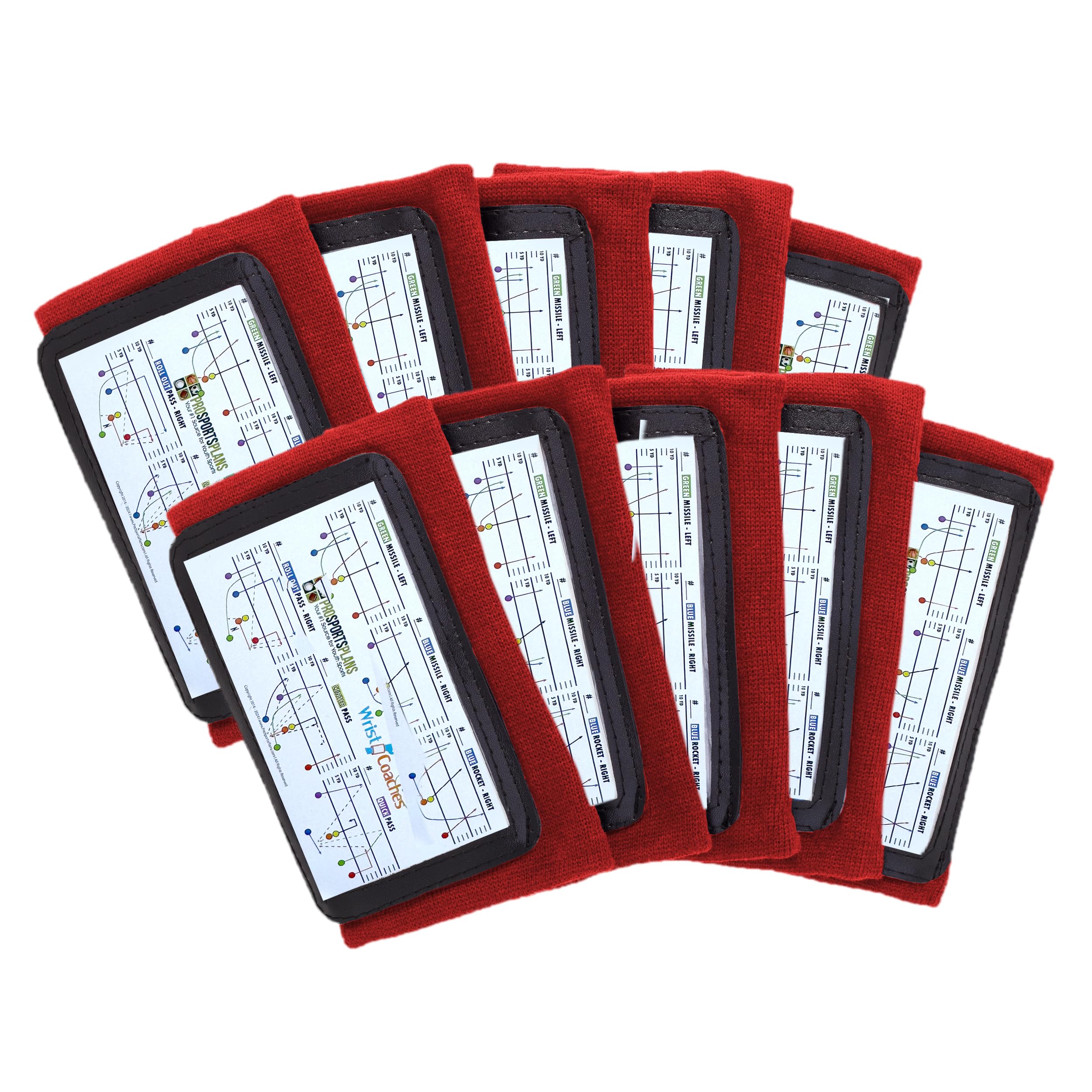 Football Play Wristbands - Youth Quarterback Gear - Wristband Playbook for Football and Softball Signs