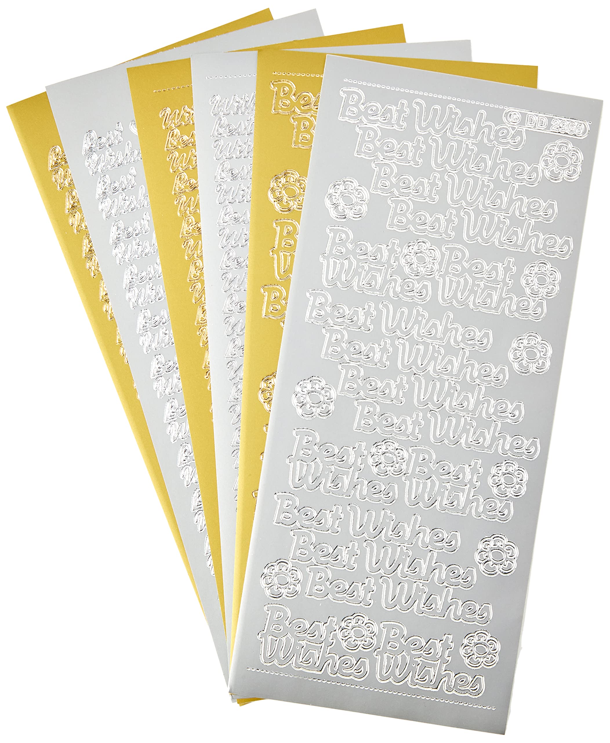 Peel Off Stickers Multicoloured Bumper Value Pack – Multi-Colour Letter Stickers With Decorative Phrase Designs – Perfect For Greeting Cards, Scrapbooking & Diy Crafts – 12 Sheets
