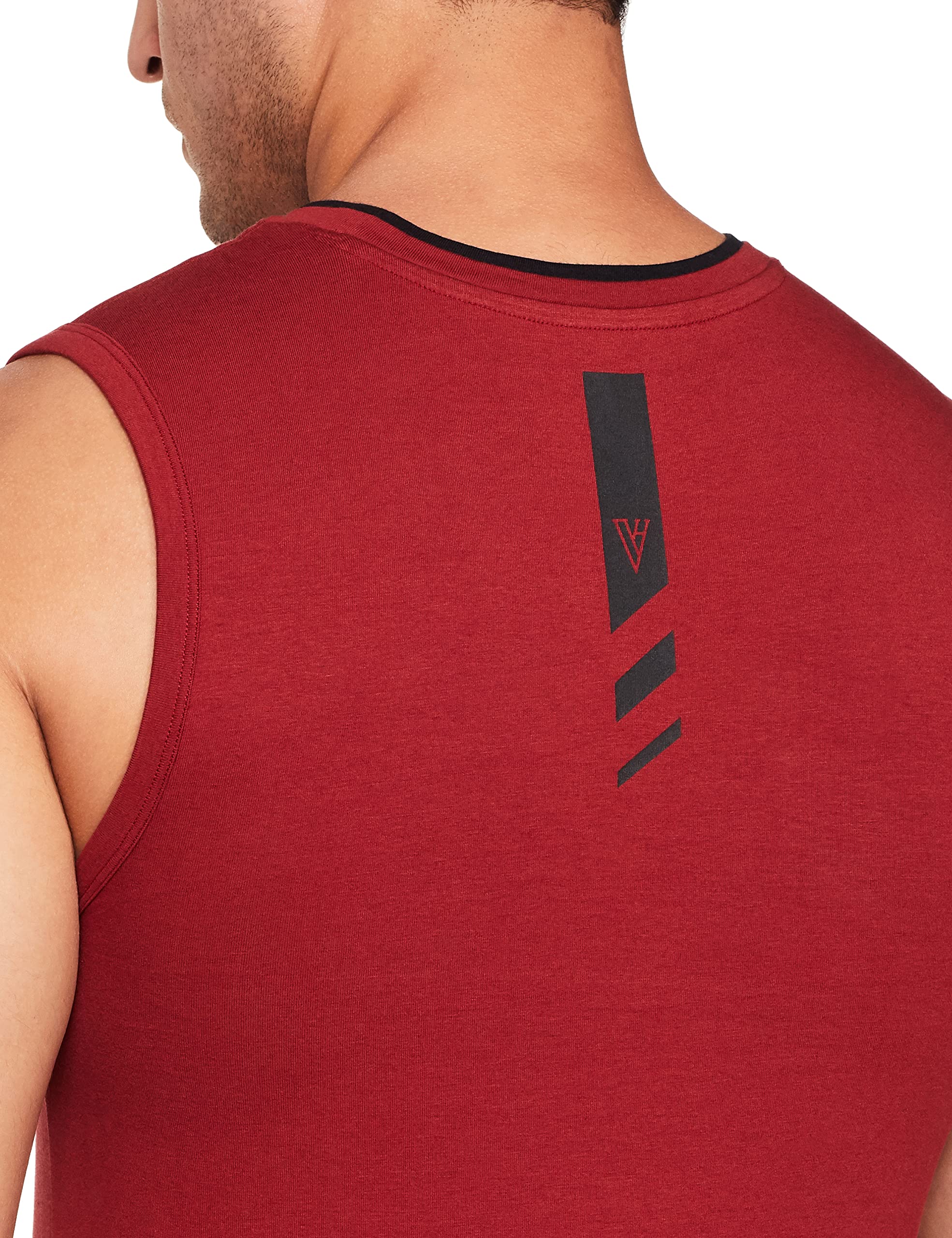 Van Heusen Athleisure Men Gym Vest - Cotton Spandex - Quick Dry, Ultra Soft, Shape Retention_60081_Tomato_XL 2