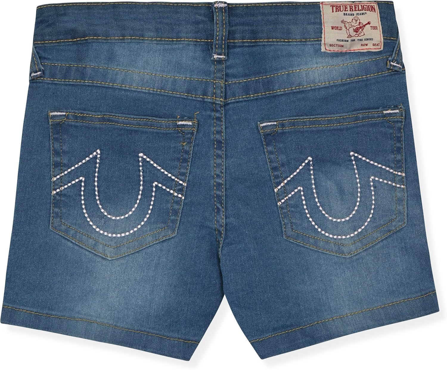 True Religion Girls Jeans Shorts Set Girls Denim Short and Fashion Tee Shirt Clothing Set for Kids