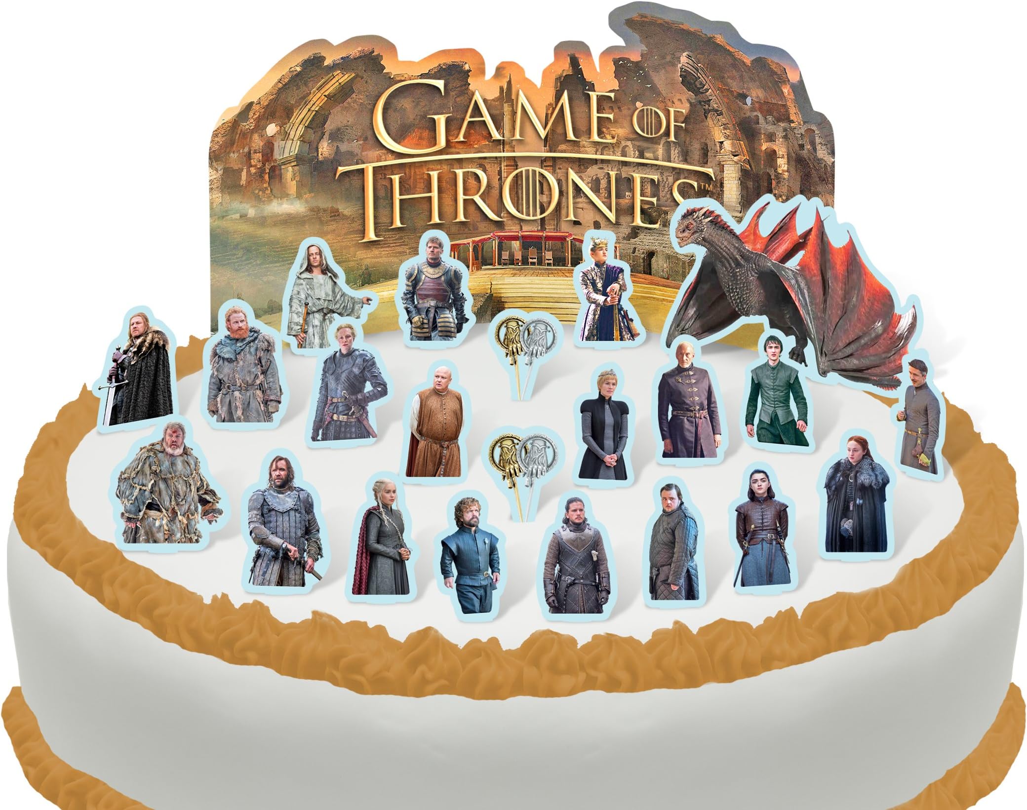 Cakeshop PRE-CUT Game of Thrones Edible Cake Scene - 23 pieces