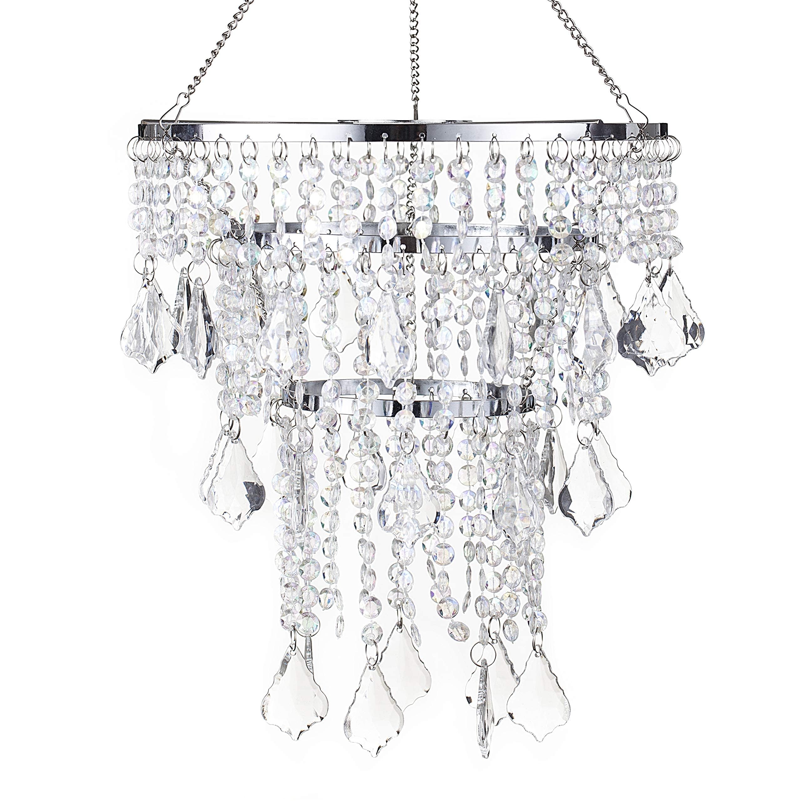 Acrylic Chandeliers Lampshade - Mini Beaded Light Fixture - Crystal Pendant Ceiling Light Shade for Wedding/Bedroom/Hallway/Bathroom