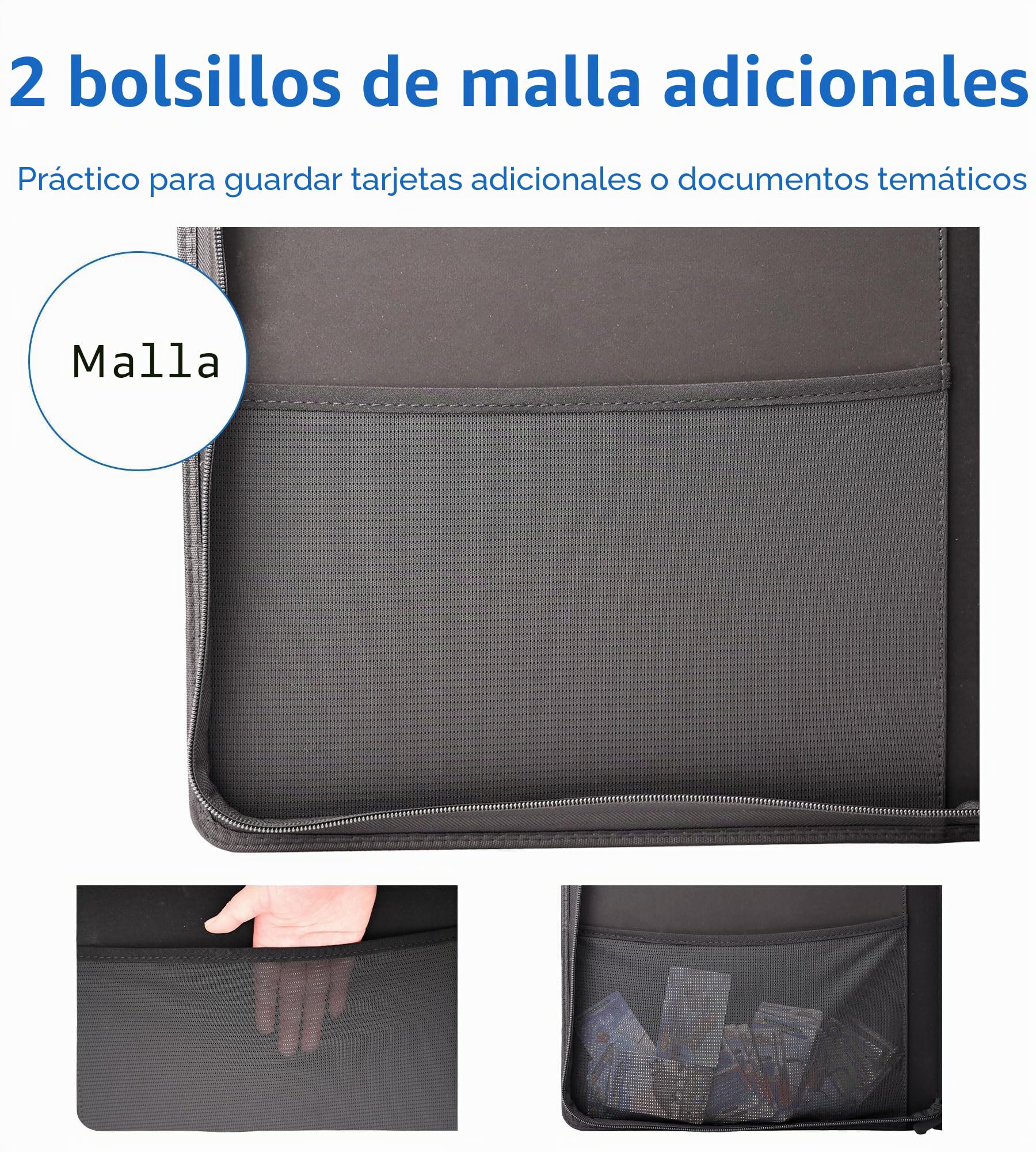 EGOSKY Carpeta de 1000 Bolsillos, 16 Bolsillos de Carga Lateral para Tarjetas MTG, TCG, Deportivas, de Visita y de Juegos - Color Azul