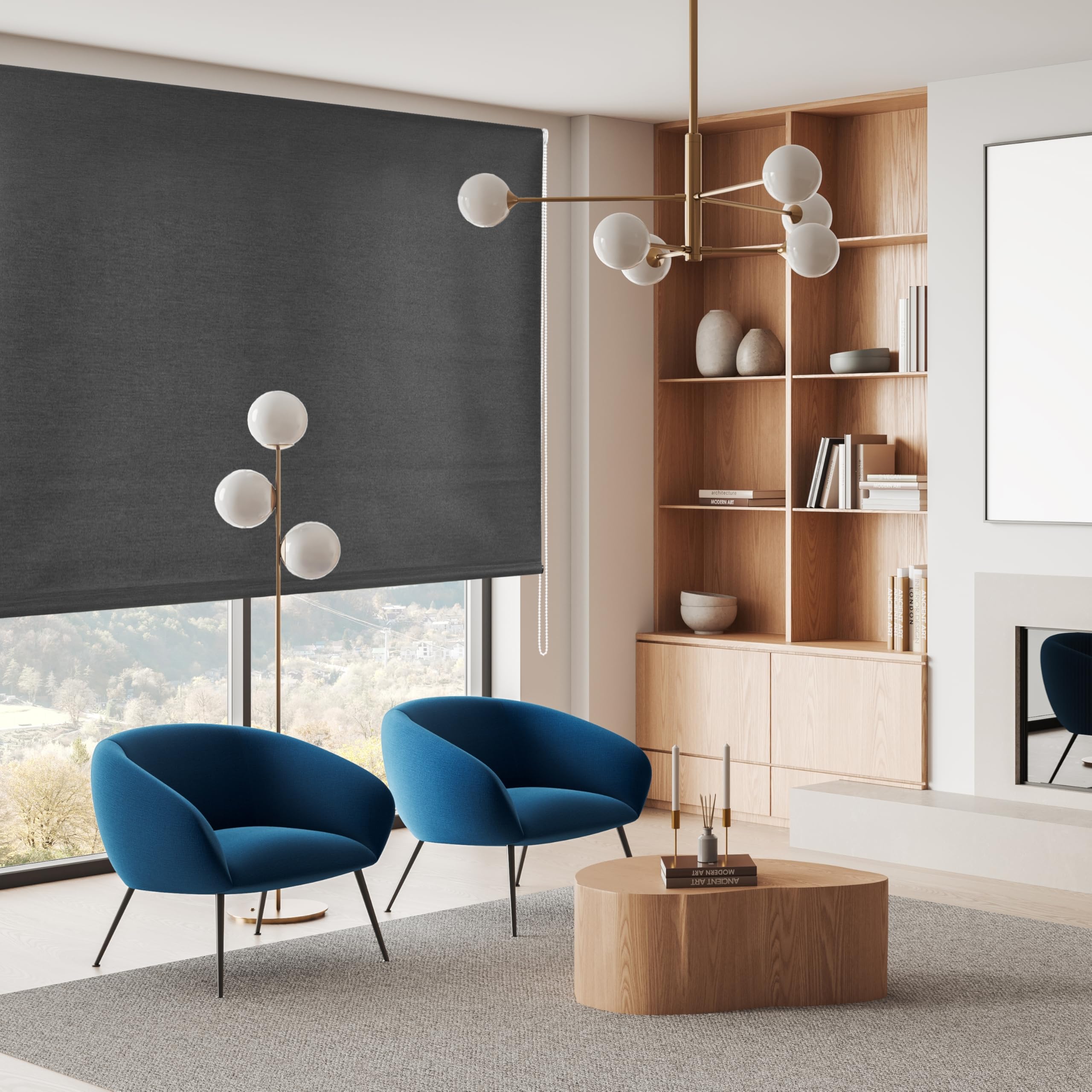 Blindecor Ara | Estor enrollable translúcido liso - Blanco Roto, 160 x 175 cm (ancho por alto) | Tamaño de la Tela 157 x 170 cm | Estores para ventanas — view 33