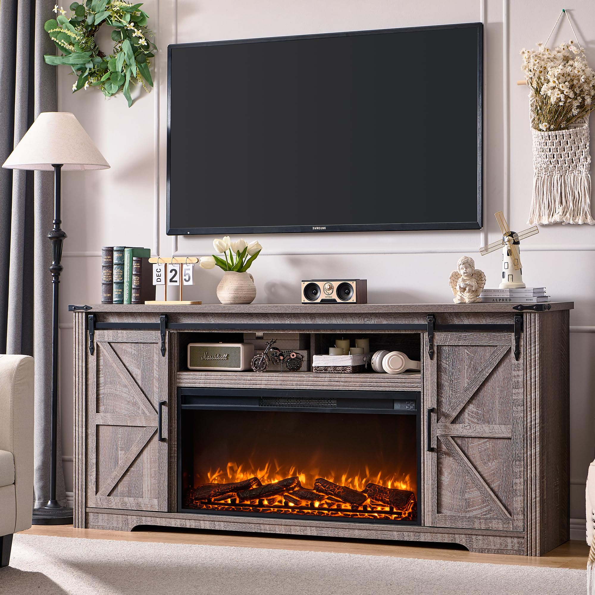 アラミスTVPROCUP Amazon.com: JXQTLINGMU Fireplace TV Stand for 80 Inch TV