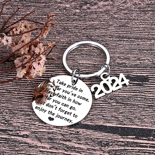 Miniatura 6 de Regalos de graduación para él, su clase de 2024, estudiantes mayores, llavero de maestría de graduación, enfermeras, estudiantes de la universidad,