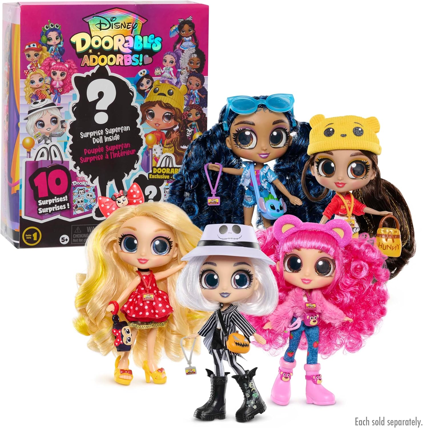 (Pack of 2)Disney Doorables ADOORBS Dolls, Collectible Dolls, Kids Toys for Ages 5 Up by Just Play