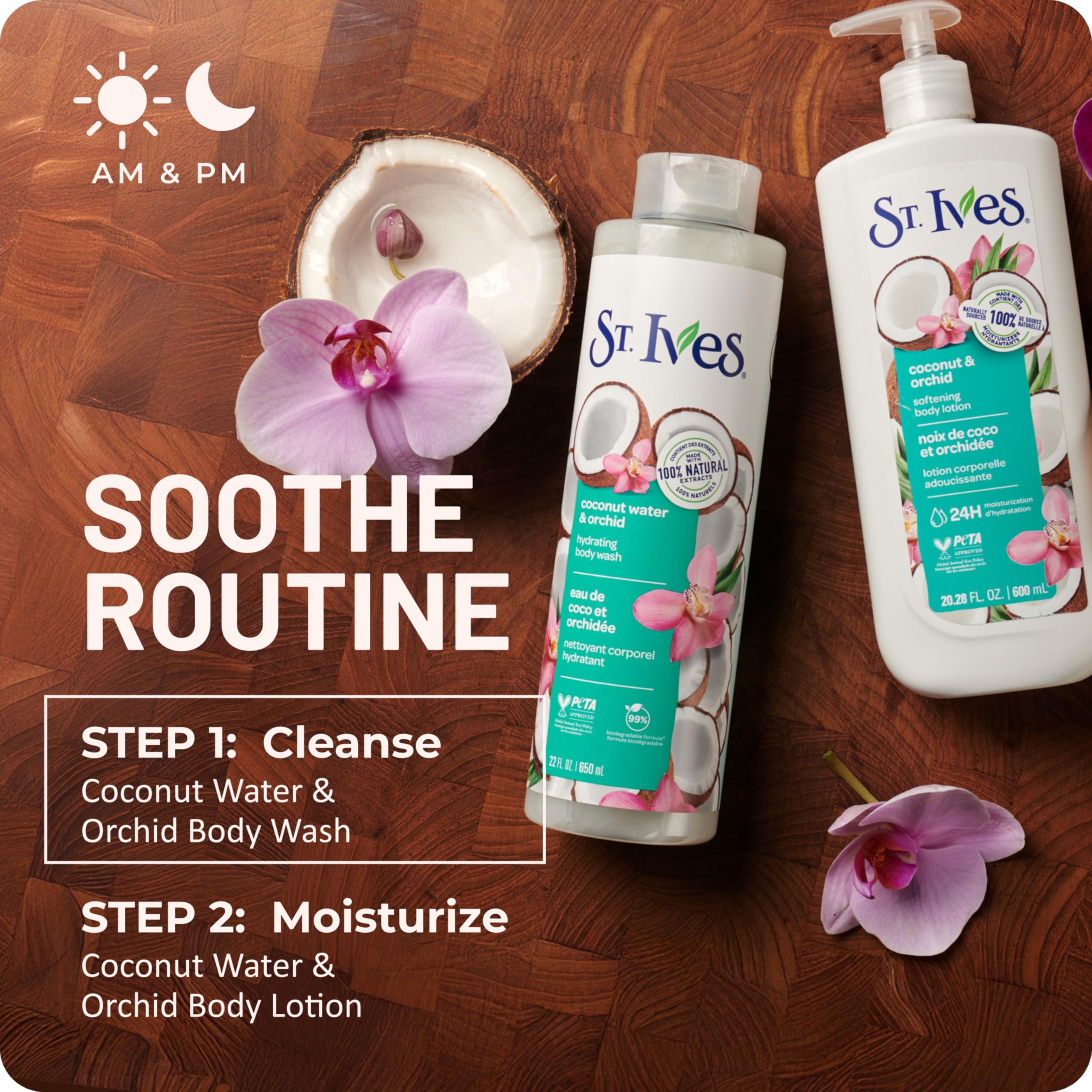 ST.Ives Hindistan Cevizi Suyu ve Orkide Özlü Nemlendirici Vücut Şampuanı 650ML