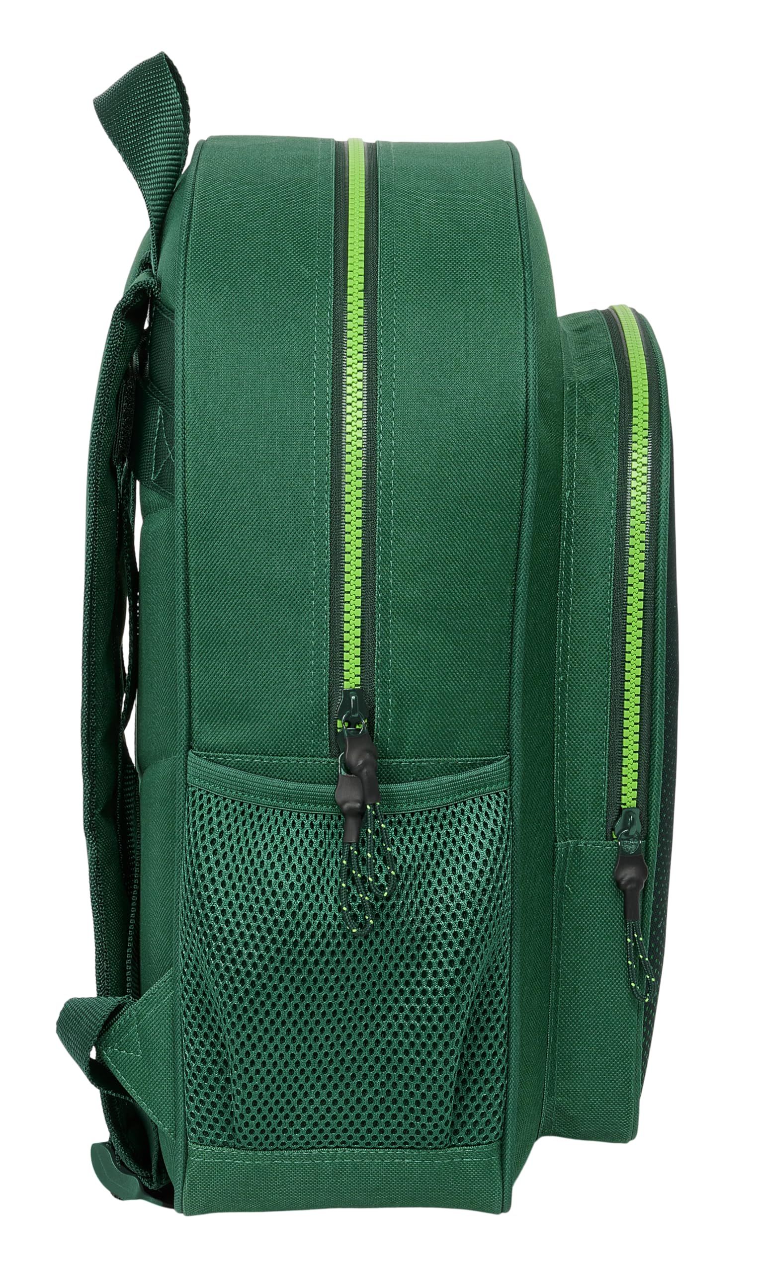 Safta REAL BETIS BALOMPIÉ - Mochila Junior, Adaptable a Carro, Ideal para Niños de Diferentes Edades, Cómoda y Versátil, Calidad y Resistencia, 32x12x38 cm, Color Verde