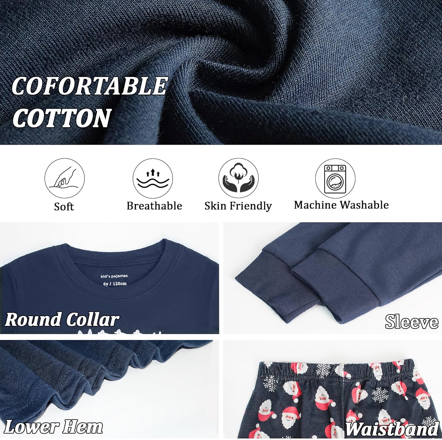 HYCLES Christmas Family Pajamas Sets, Matching Family Pajamas Sets Sleepwear Pjs for Women Couple - Image 7