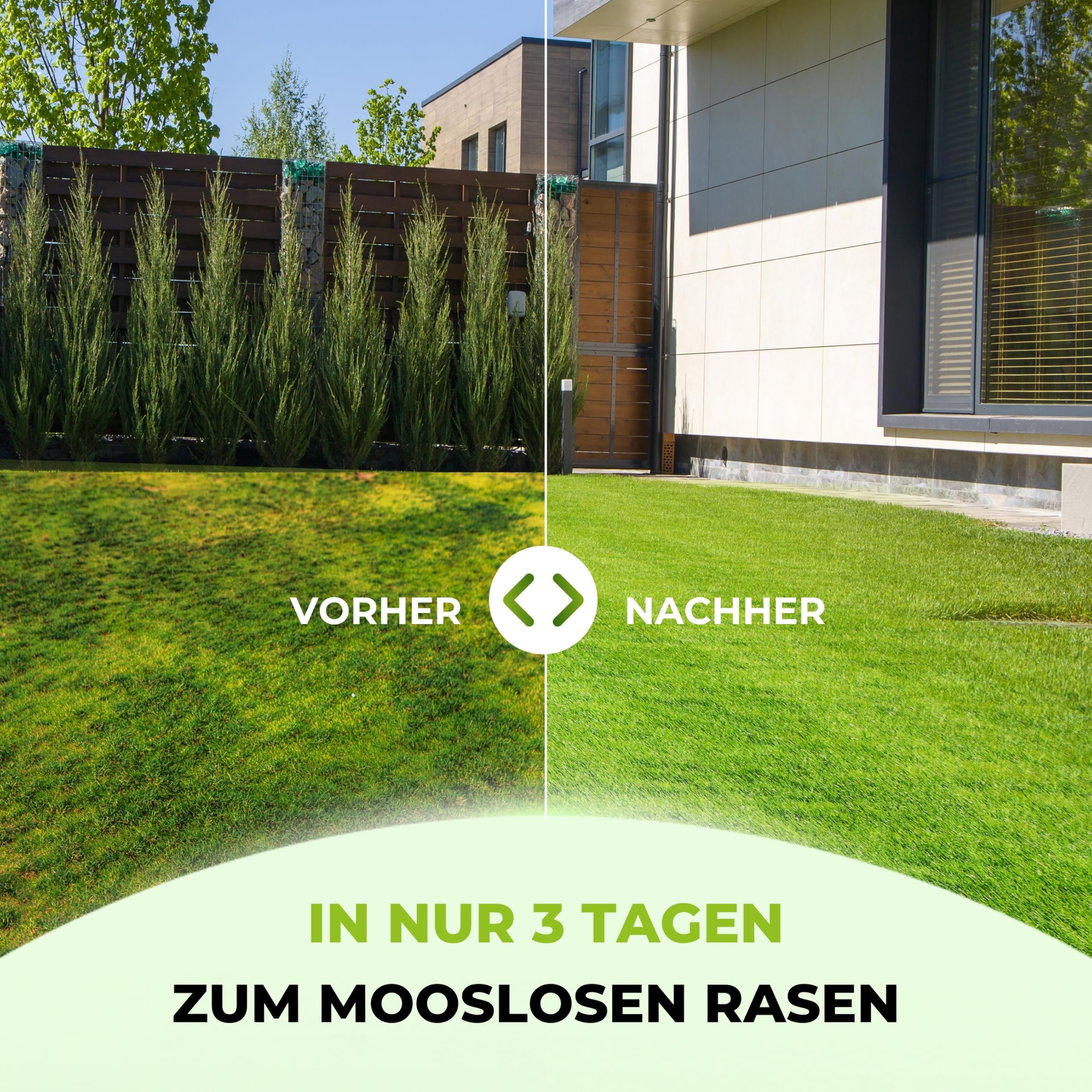 TerraUno Rasendünger Frühjahr Mooslos Glücklich, Moosfrei in 3 Tagen, 10 kg für 300 m², Eisendünger gegen Moos, extrafeines Granulat, Frühjahrsdünger Rasen, Dünger für den Streuwagen