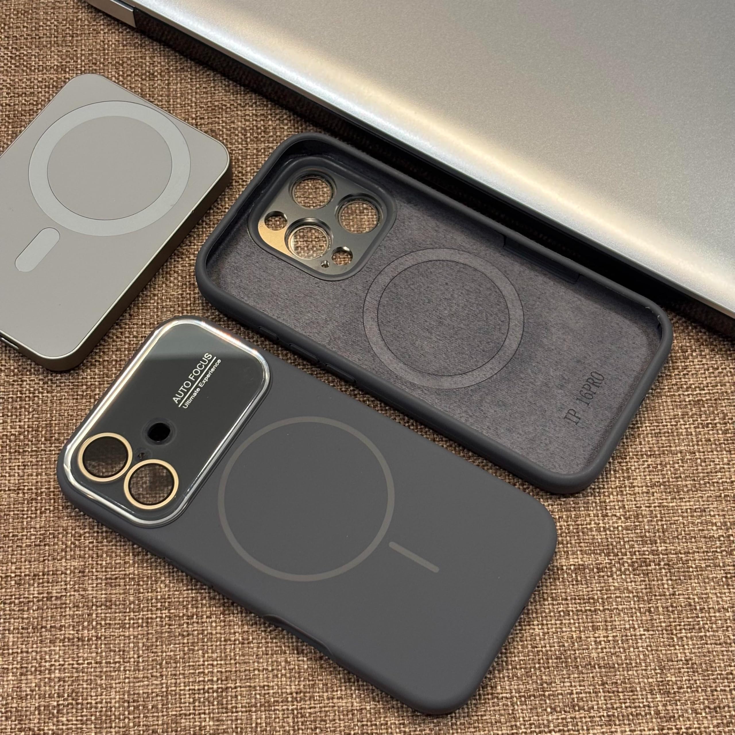 Custodia di lusso in silicone liquido con ricarica magnetica per iPhone 17 Pro, cover in vetro con lente morbida (per iPhone 17 Pro/Bianco)