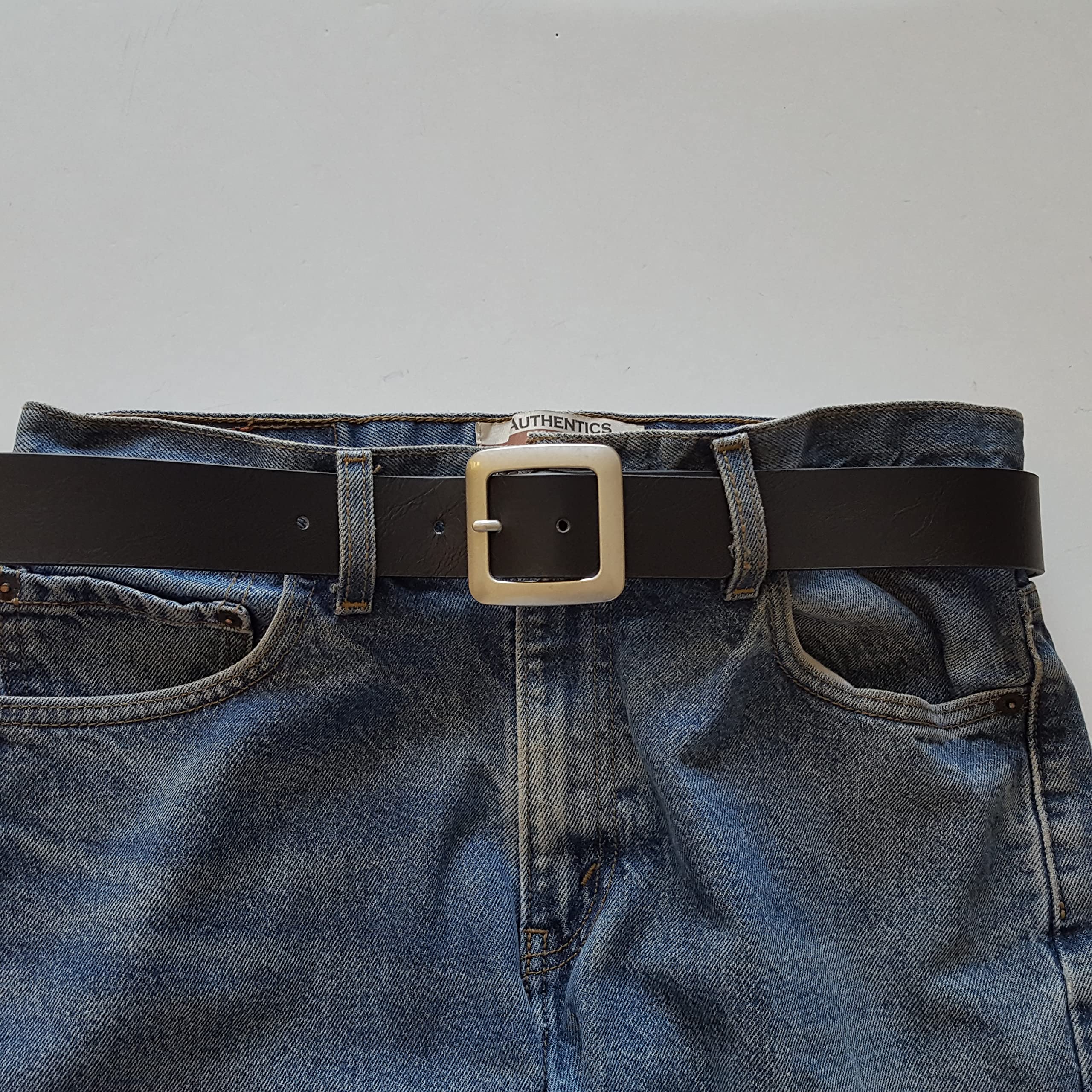 Axesoria Vintage and Vegan Jean Belt Black L