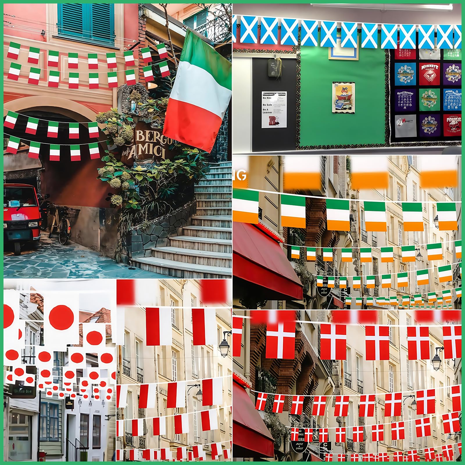 10m Guirnalda Bandera de Portugal,30 Doble Cara Pequeña Personalizada Banderas,para Decoración Patio,Balcón,Jardin,Barra,para Juegos de Fútbol,Eventos Deportivos,Día Nacional,Fiesta de Portugal