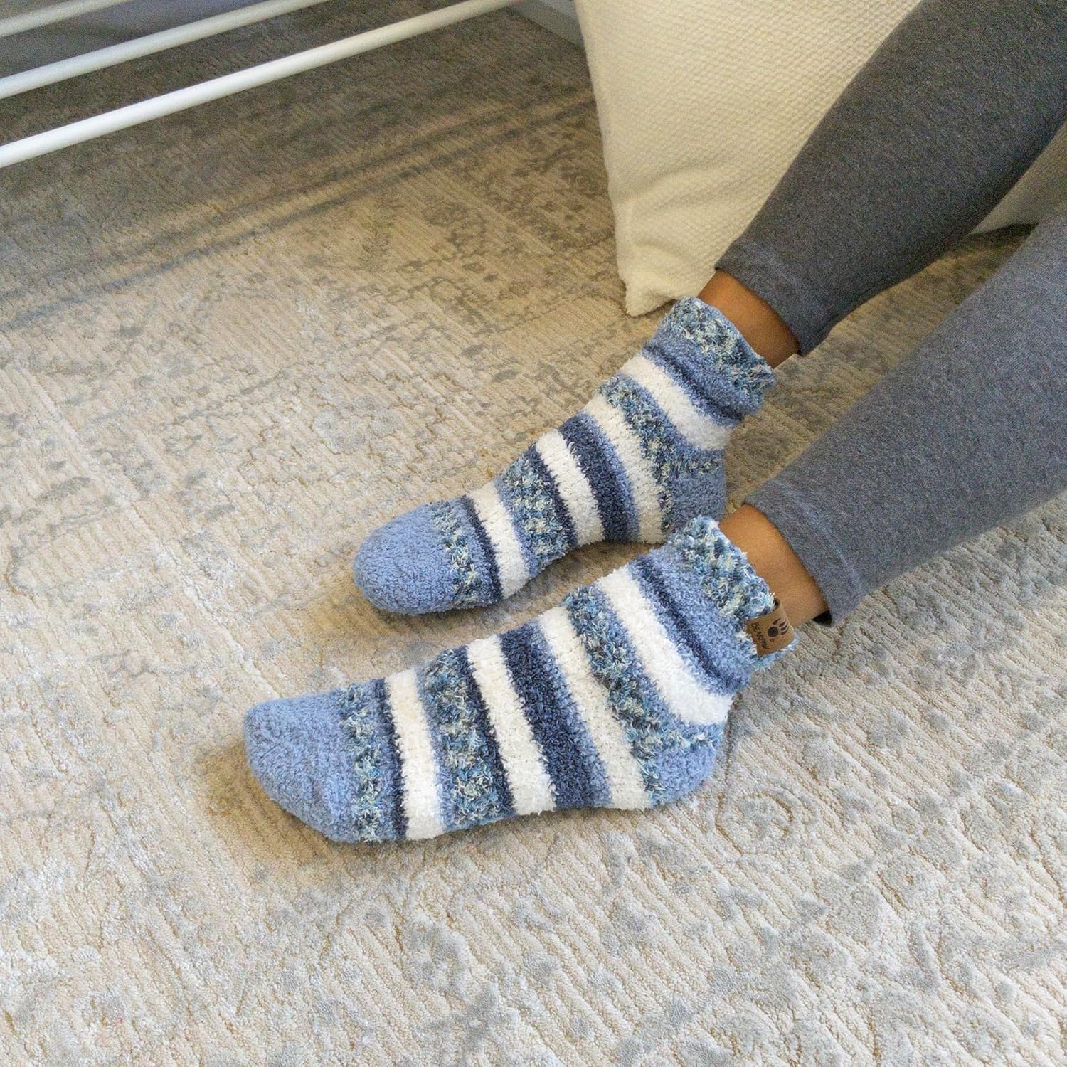 BEARPAW Ladies 6 Pair Pack Cozy Super Soft Warm Lounge Socks Multi Color Patterned Ankle and Low Cut Packs - Image 8