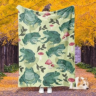 Prokelin Frog Throws Blanket for Kid Boy Girls Gifts Flannel Soft Plush Lightweight Couch Sofa Decorative 50
