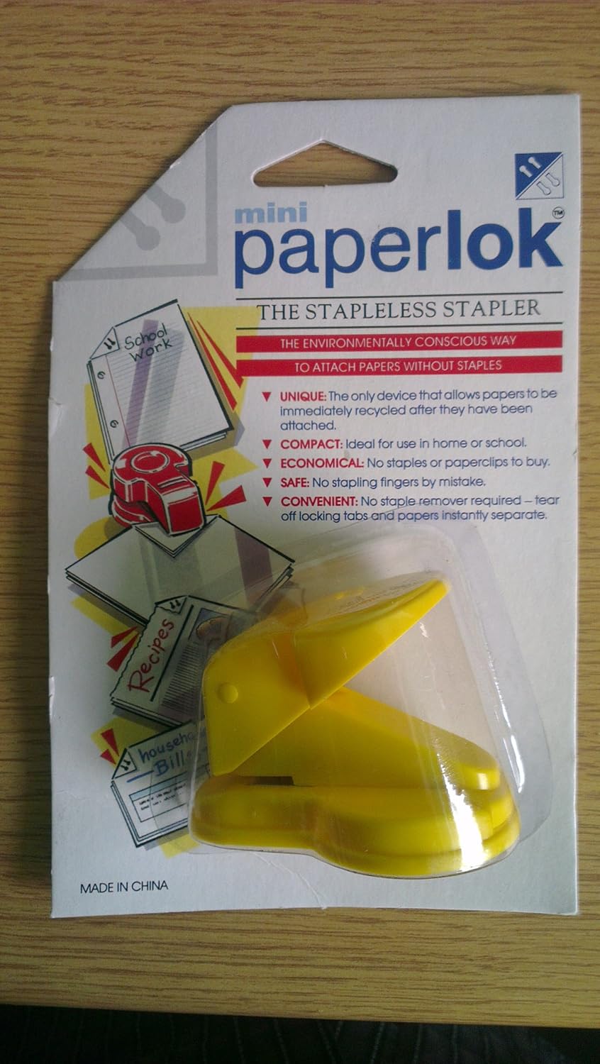 Amazon.com: Mini Paperlok - The Stapleless Stapler