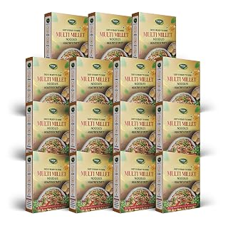 Thanjai Natural Multi Millet Noodles 180 Grams X 15 (No Maida Hakka Noodles, Not Fried, No MSG, Classic and Mild Millet Noodles No Preservatives, No Chemicals, No Artificial Extract)