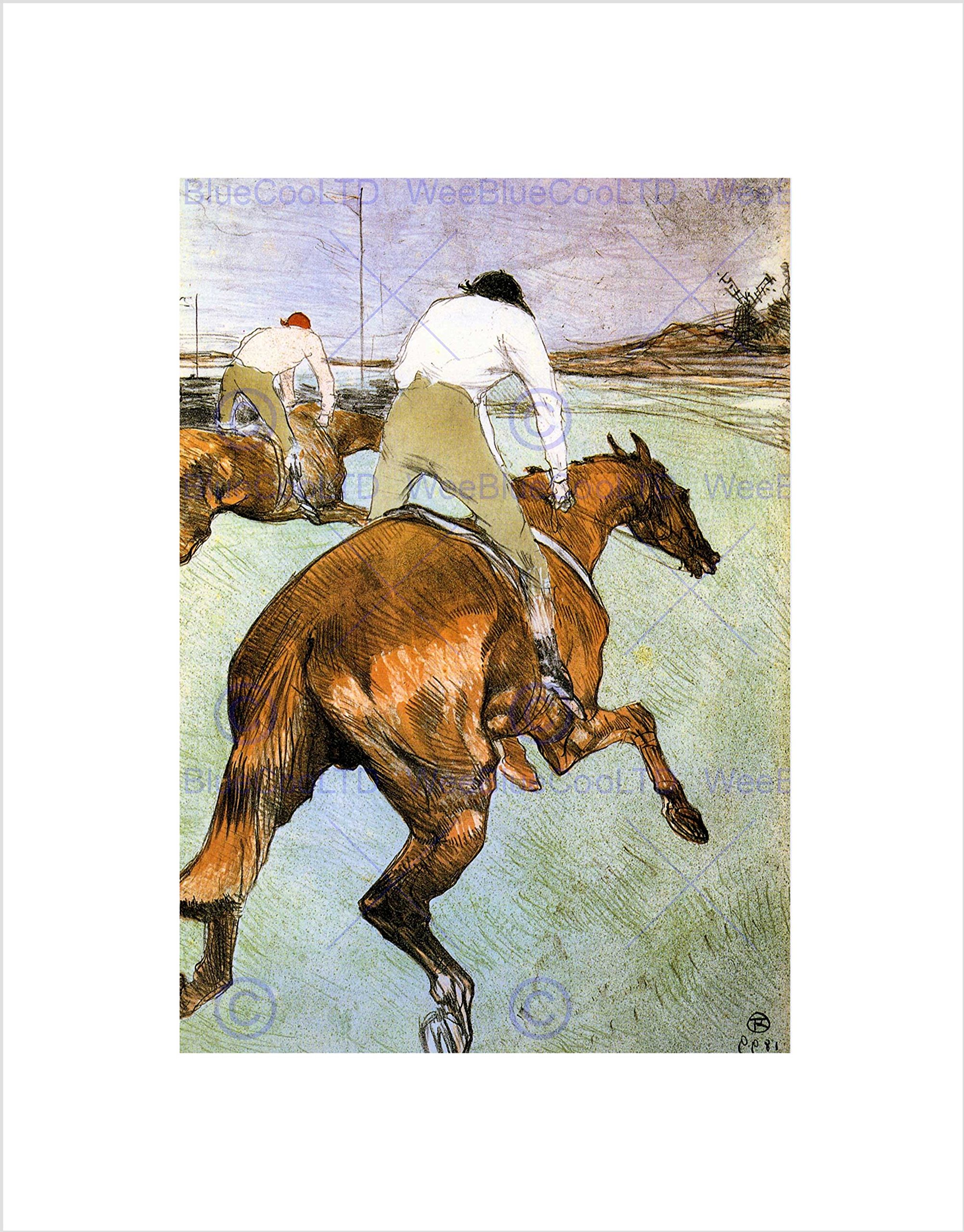 Wee Blue Coo Toulouse Lautrec Jockey 2 Old Master Wall Art Print