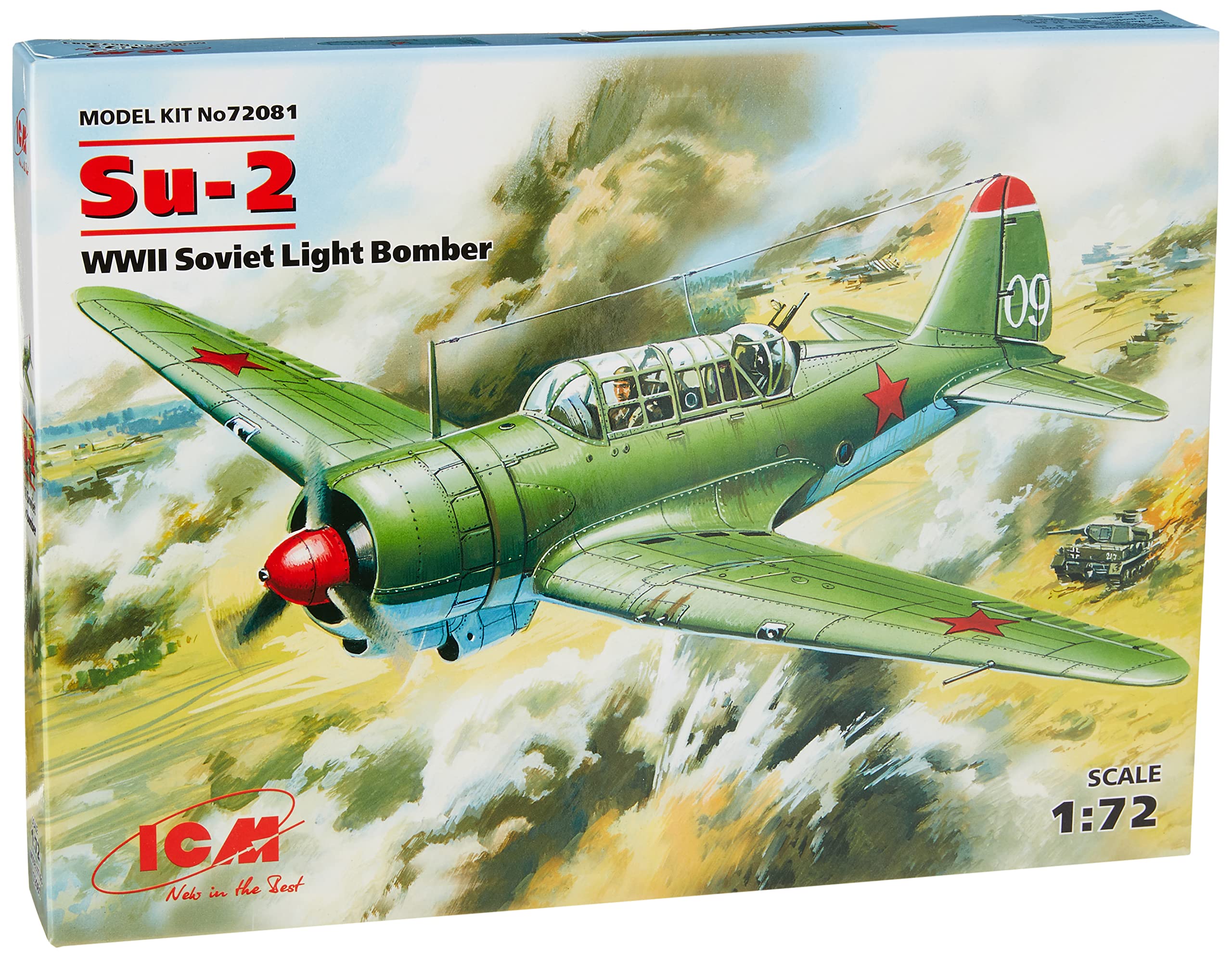 Amazon | ICM 1/72 ソ連 スホーイ Su-2 軽爆撃機 プラモデル 72081