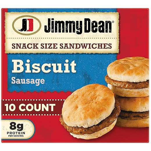 Jimmy Dean Snack Size Sausage Biscuit Sandwiches, 10 Count (Frozen)