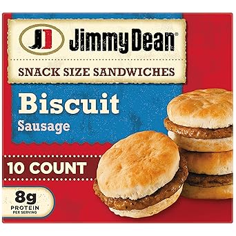 Jimmy Dean Snack Size Sausage Biscuit Sandwiches, 10 Count (Frozen)