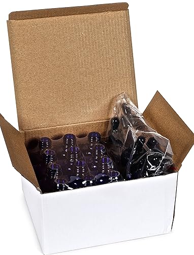 Miniatura 4 de 12 botellas de vidrio azul cobalto con goteros de vidrio para 2 oz