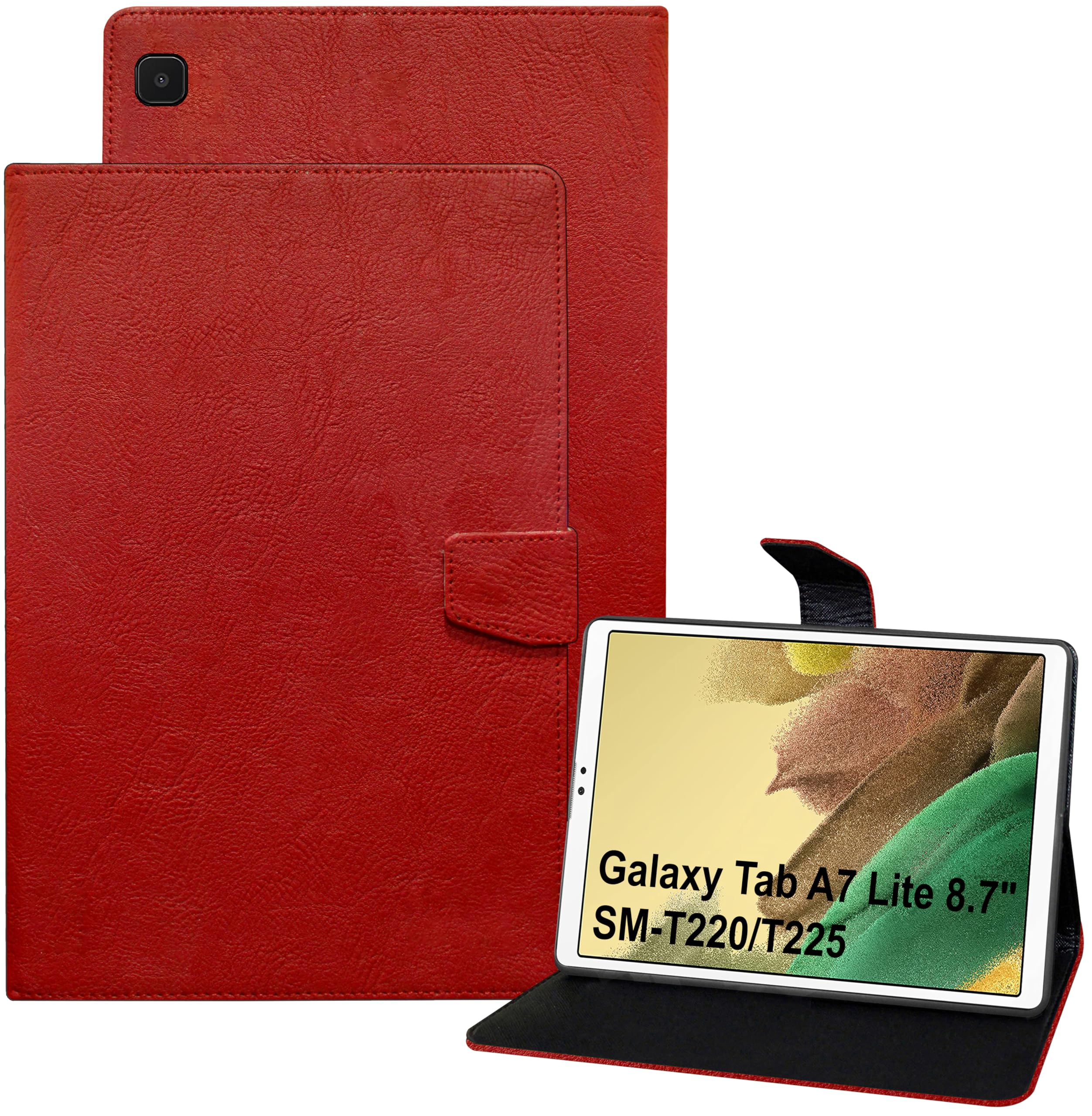 TGK Flip Cover for Samsung Galaxy Tab A7 Lite 8.7 inch Case Plain Design Red (B09GPSSQVV) Amazon Price History, Amazon Price Tracker