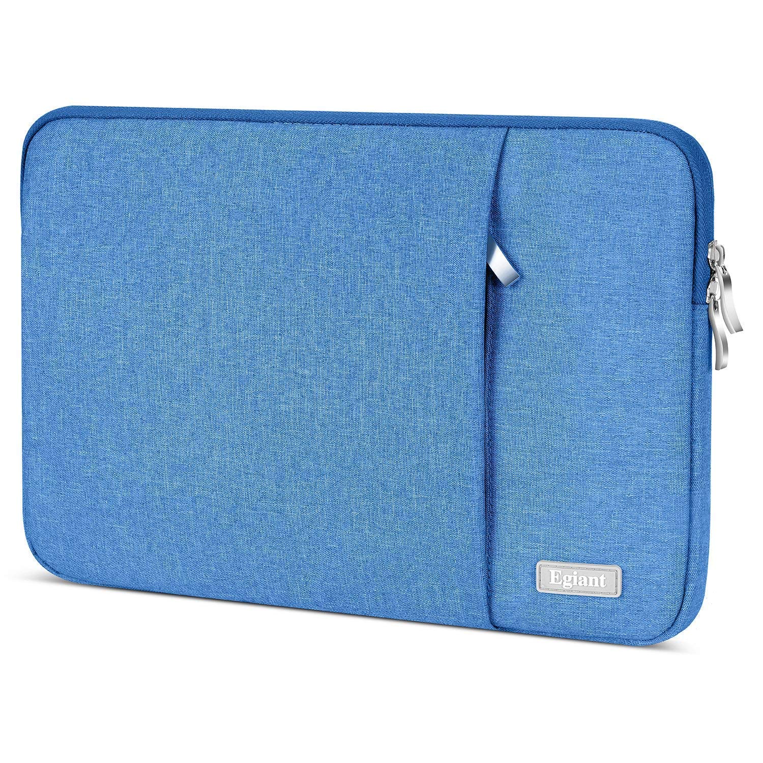 Egiant Laptop Sleeve Protective Case for 13 Inch MacBook Pro 13 Touch Bar A2251 A2289 A2159 A1989 A1706 A1708,Mac Air Retina A2179 A1932, XPS 13,12.9" New iPad Pro, Water-Resistant Notebook Bag-Blue