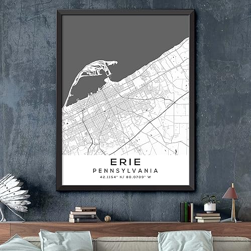 Miniatura 2 de Mapa de Erie, Pensilvania, Light 2 (12x16)