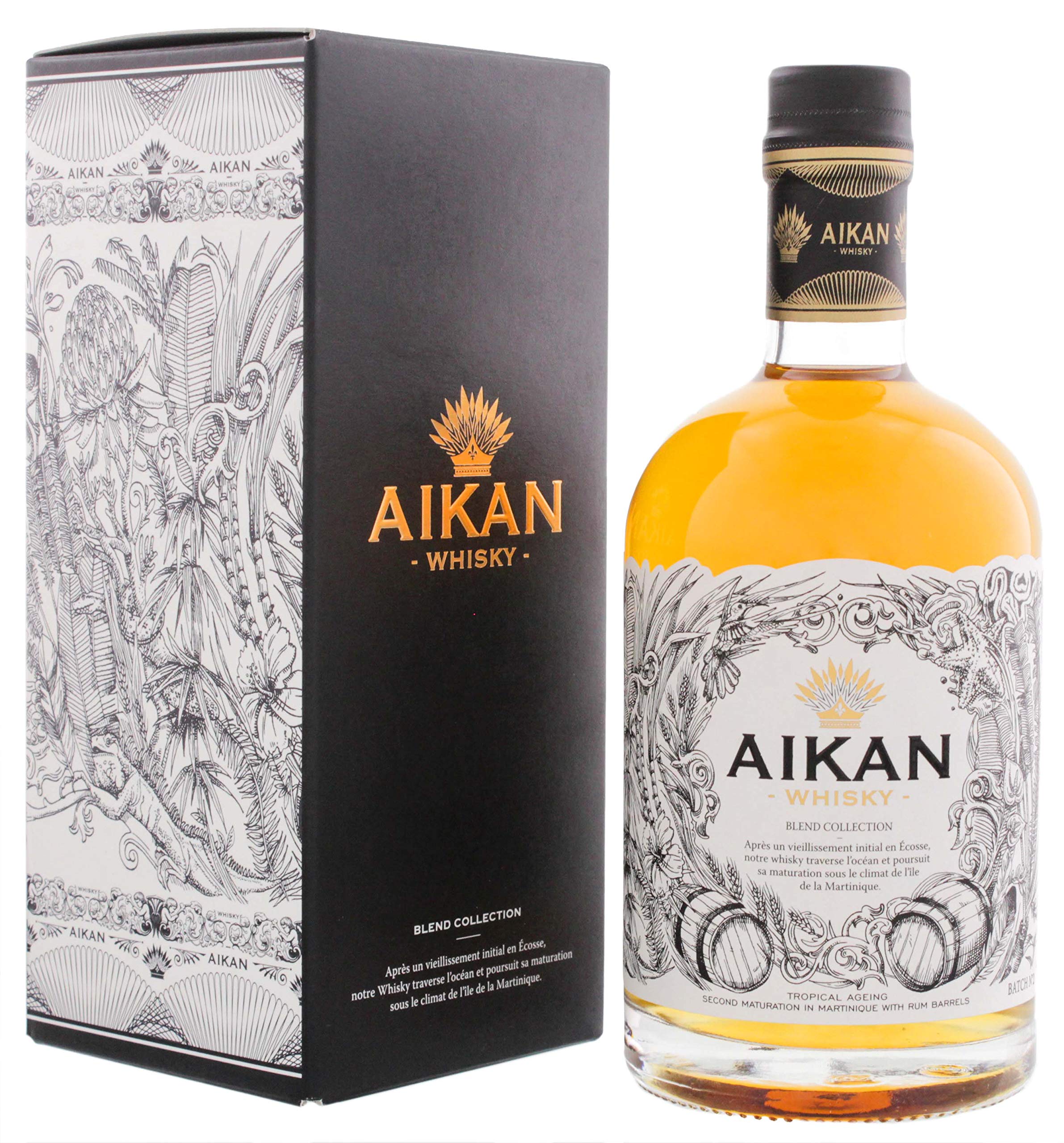 Aikan Whisky Fine Rhum barrels 43% Vol. 0,5l in Giftbox
