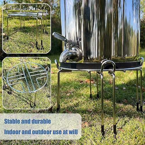 Miniatura 7 de Soporte de encimera de acero inoxidable con patas antideslizantes de goma, 9 pulgadas de diámetro por 6 pulgadas de alto, compatible con Berkey Big,