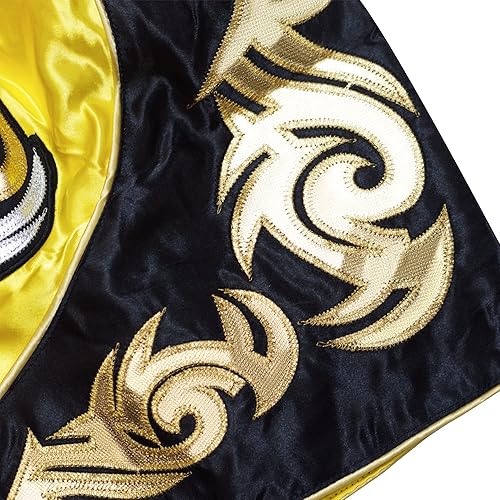 Miniatura 5 de Pantalones cortos de Muay Thai para niños (4 años a 10 años) para boxeo, kickboxing, artes marciales mixtas, entrenamiento para niños y niñas