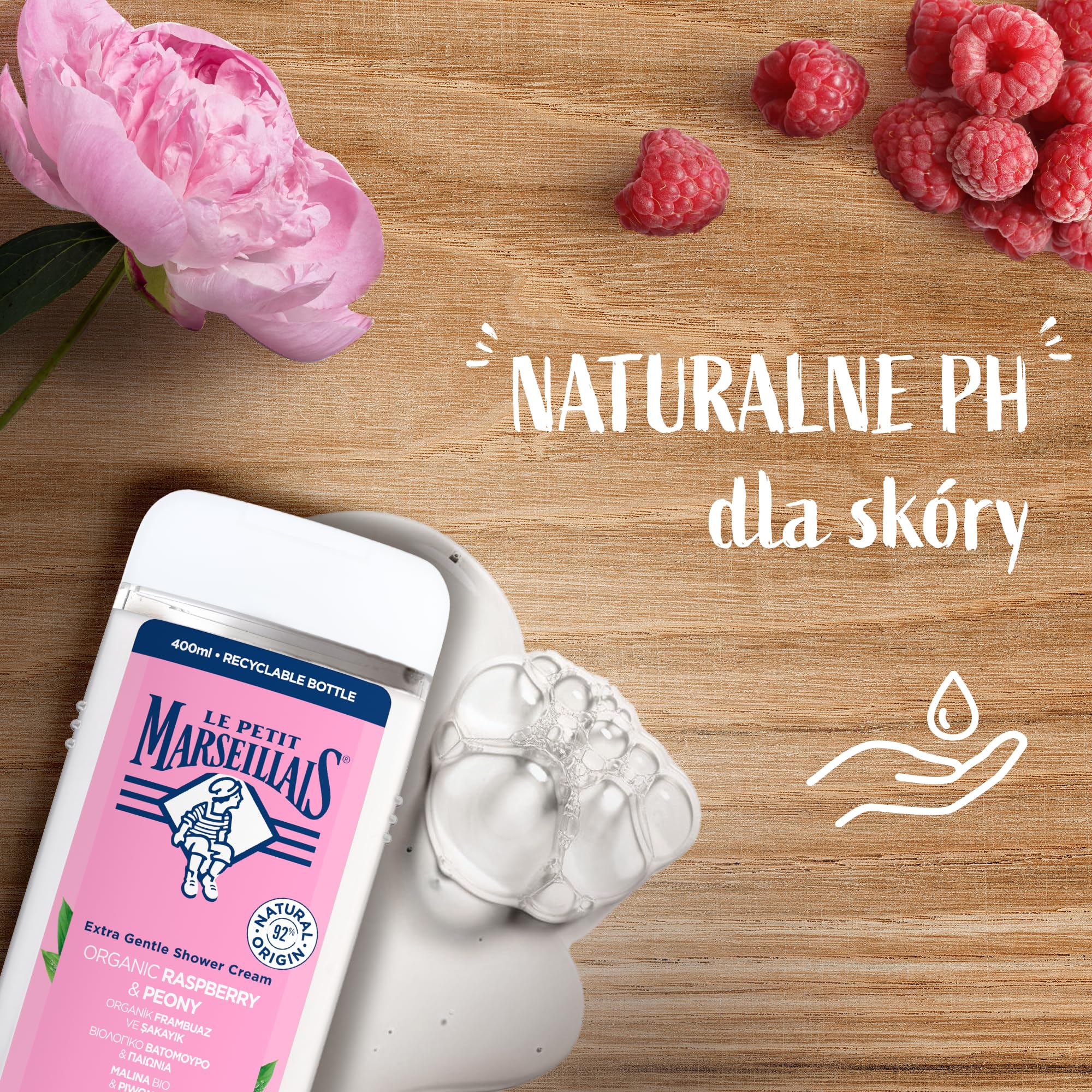 Le Petit Marseillais Frambuaz ve Şakayık Duş Jeli 400 Ml