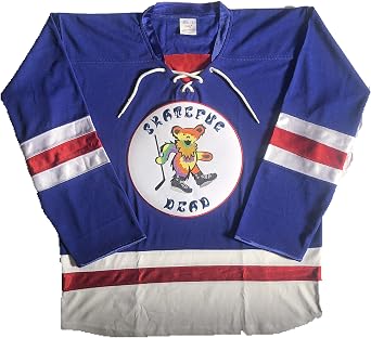 Skateful Dead Jerseys - Two 2 Colors and 10 Sizes; We Add Your Name and Number Blue, Adult M