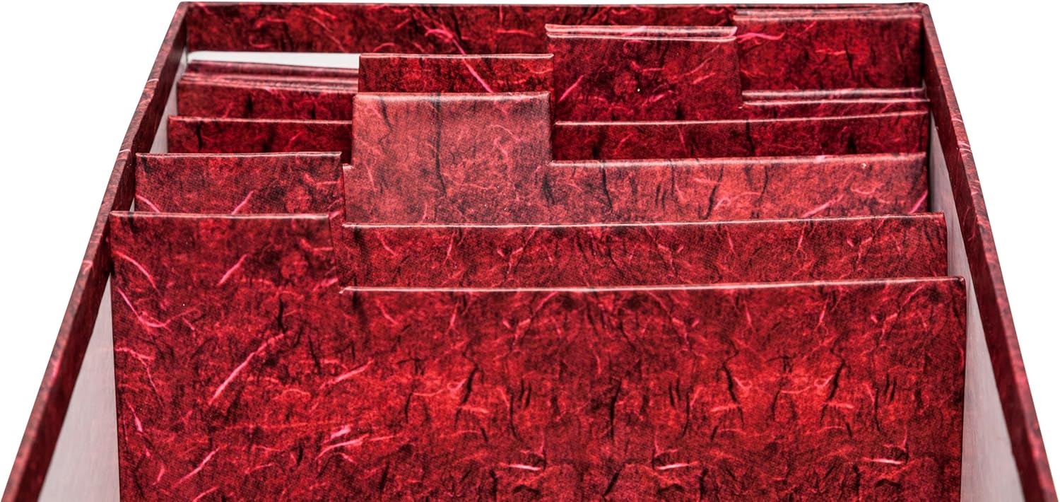 Hampton Frames | Photo Storage Box | 700-4x6, Red, Rectangular | Holds 700 Photos, Acid & Lignin Free, Stackable, with Lid & Dividers | Protects 4x6 Pictures from Dust