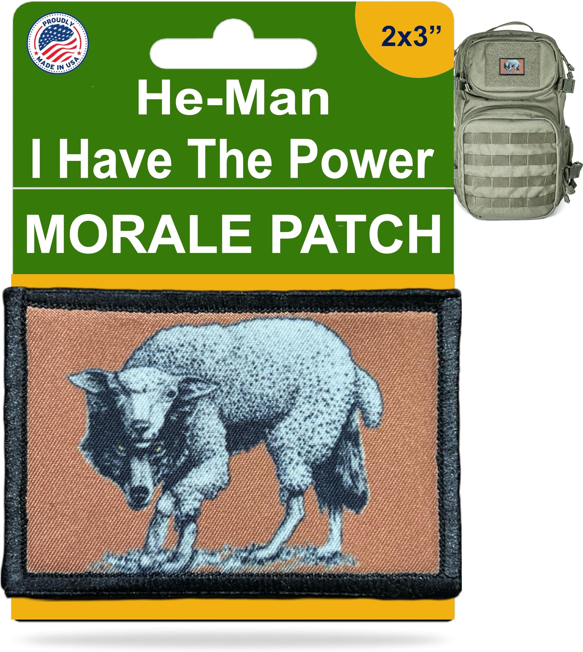 Redheaded Tshirts - Wolf in Sheep's Clothing Morale Patch - Wolf Patches for Your Tactical Gear, Plate Carrier Accessories, Backpack or Hat - 2x3 Morale Patch - Made in USA