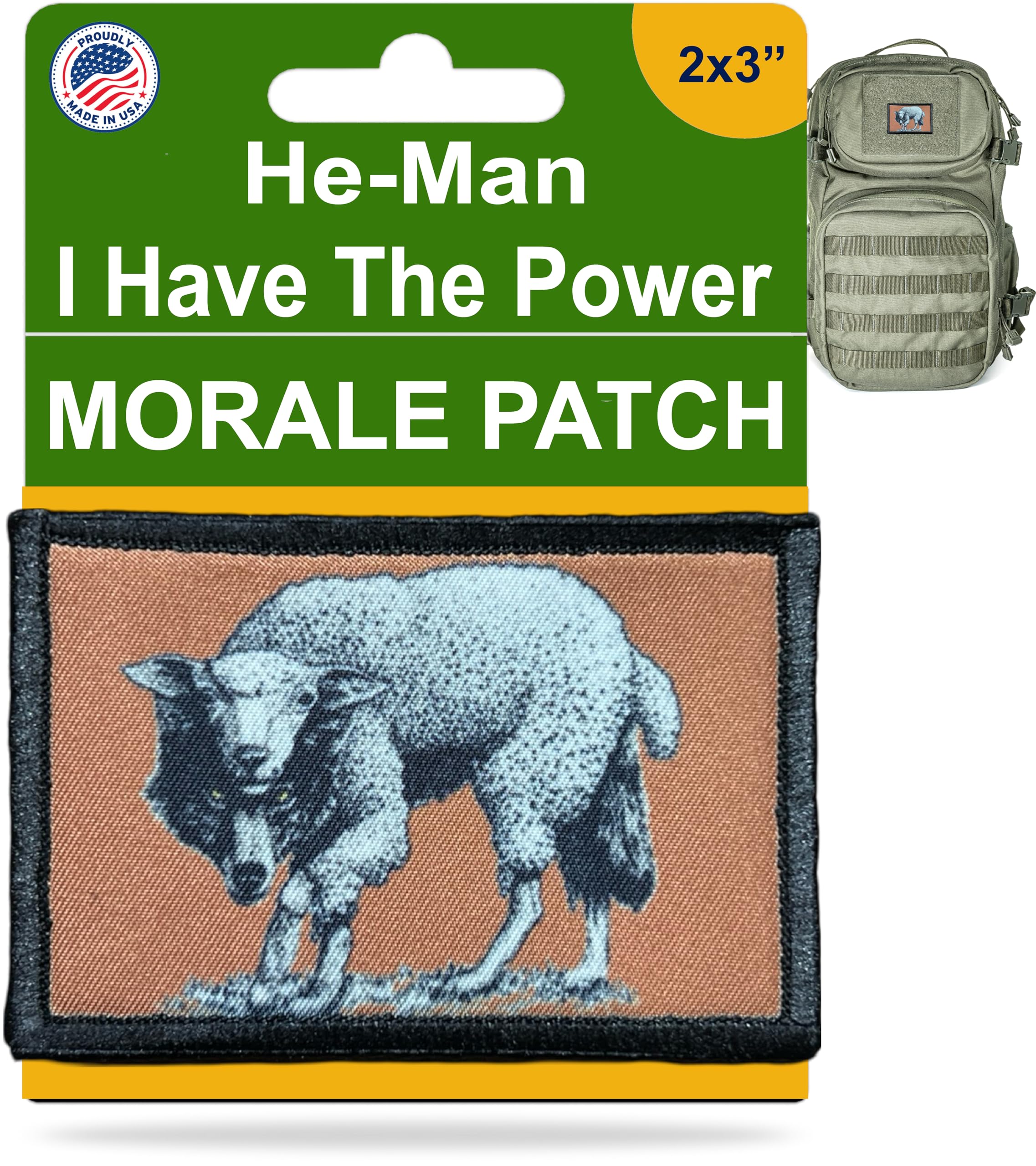 Wolf in Sheep's Clothing Morale Patch | Lone Wolf Patch by Redheadedtshirts | Wolf Patches for Your Tactical Gear, Plate Carrier Accessories, Backpack or hat | 2x3 Morale Patch | Made in The USA
