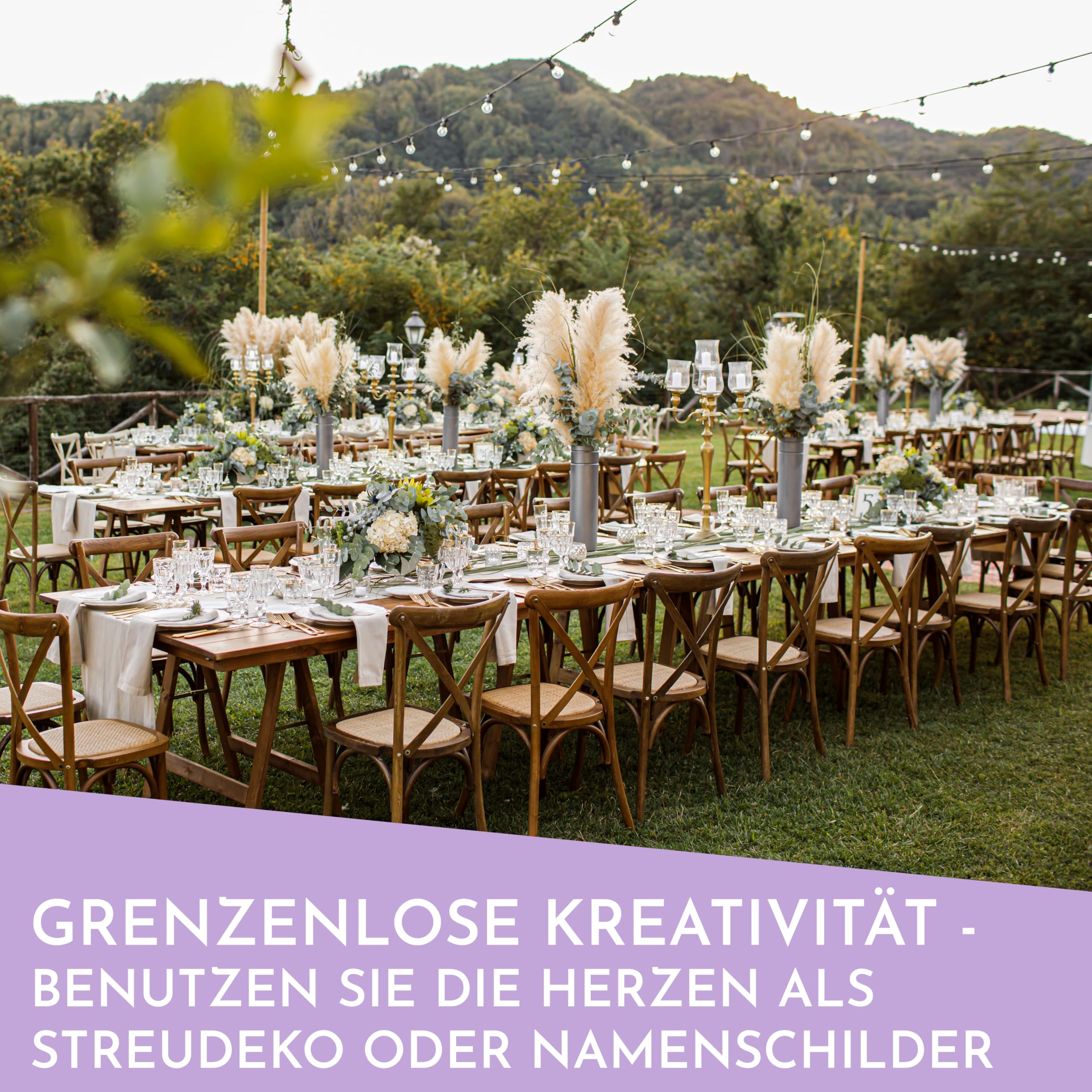 50 Holzherzen Aus Buxbaum - 5cm Für Hochzeitsdeko & Bastelprojekte, Naturholz