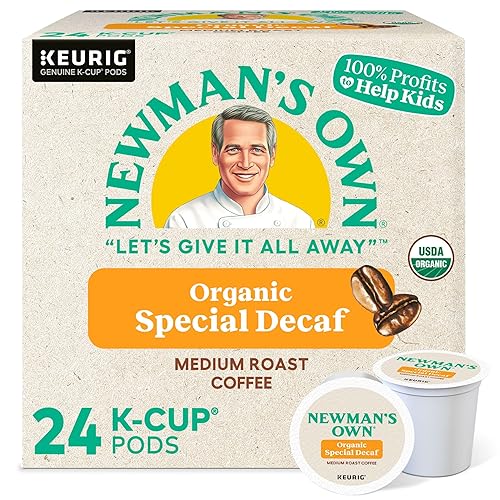 Newman's Own Organics Special Blend Decaf, Single-Serve Keurig K-Cup Pods, Medium Roast Coffee, 24 Count - Decaf Special Blend - 24 Count (Pack of 1)