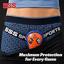 SSS Cricket Abdominal Guard with Soft Waist Strap for Youth | Premium Plastic Groin Protector | Adjustable Elastic Waist Strap | Lightweight Cricket Safety Gear | Orange | 100g gallery image
