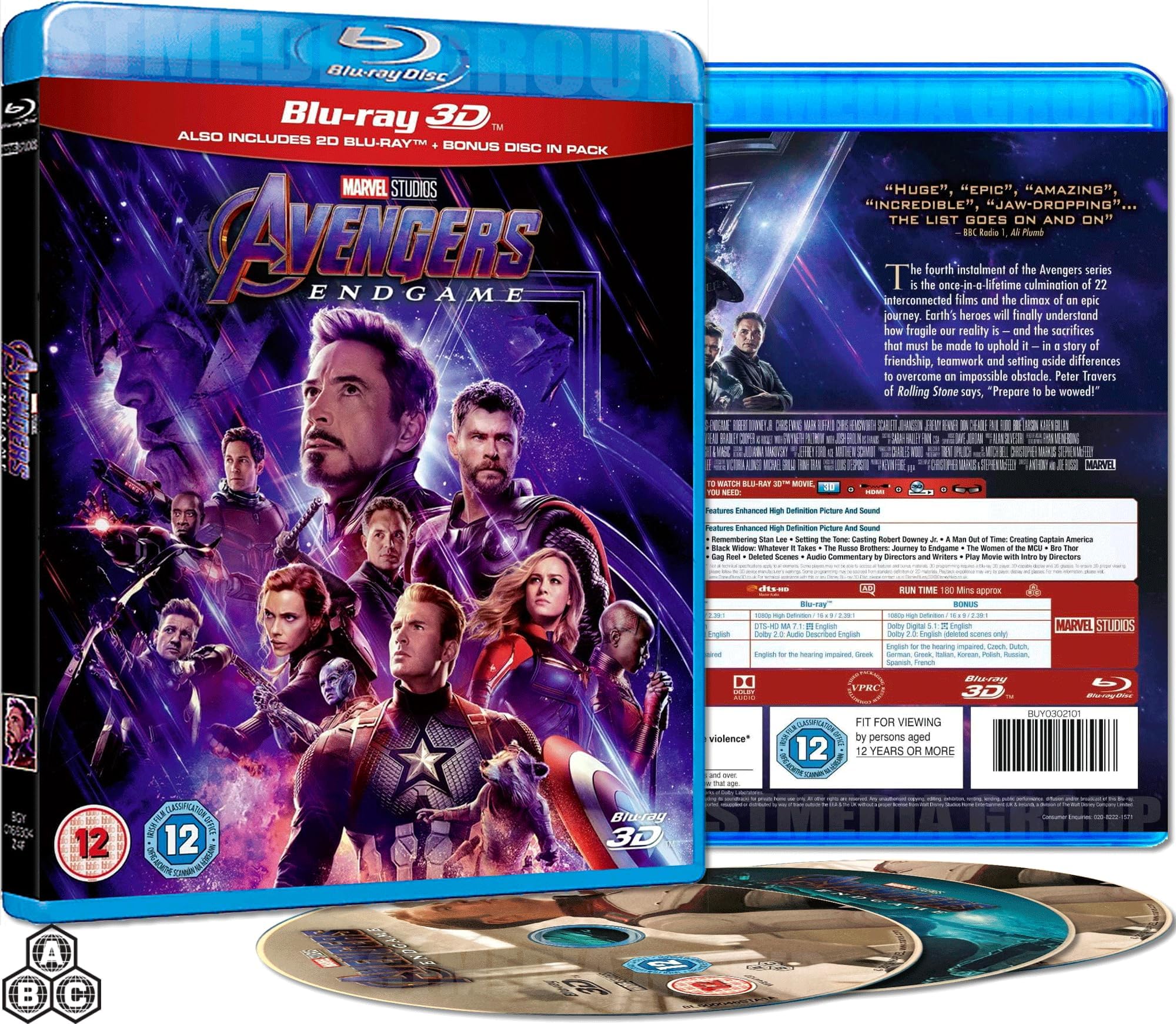 Avengers: Endgame [Blu-ray + 3D] [Region Free]