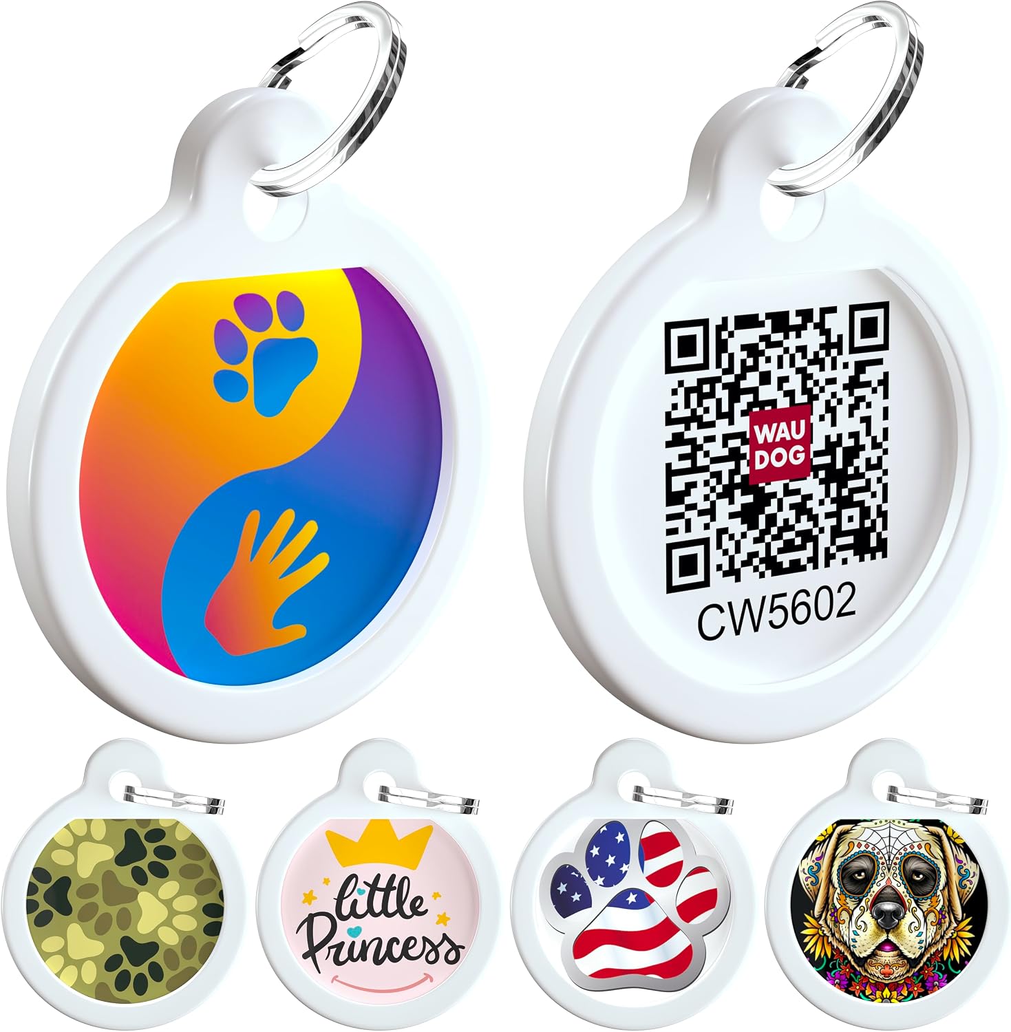 Amazon.com : QR Code Dog Tag - Silent Dog Tags for Small & Large Dogs ...