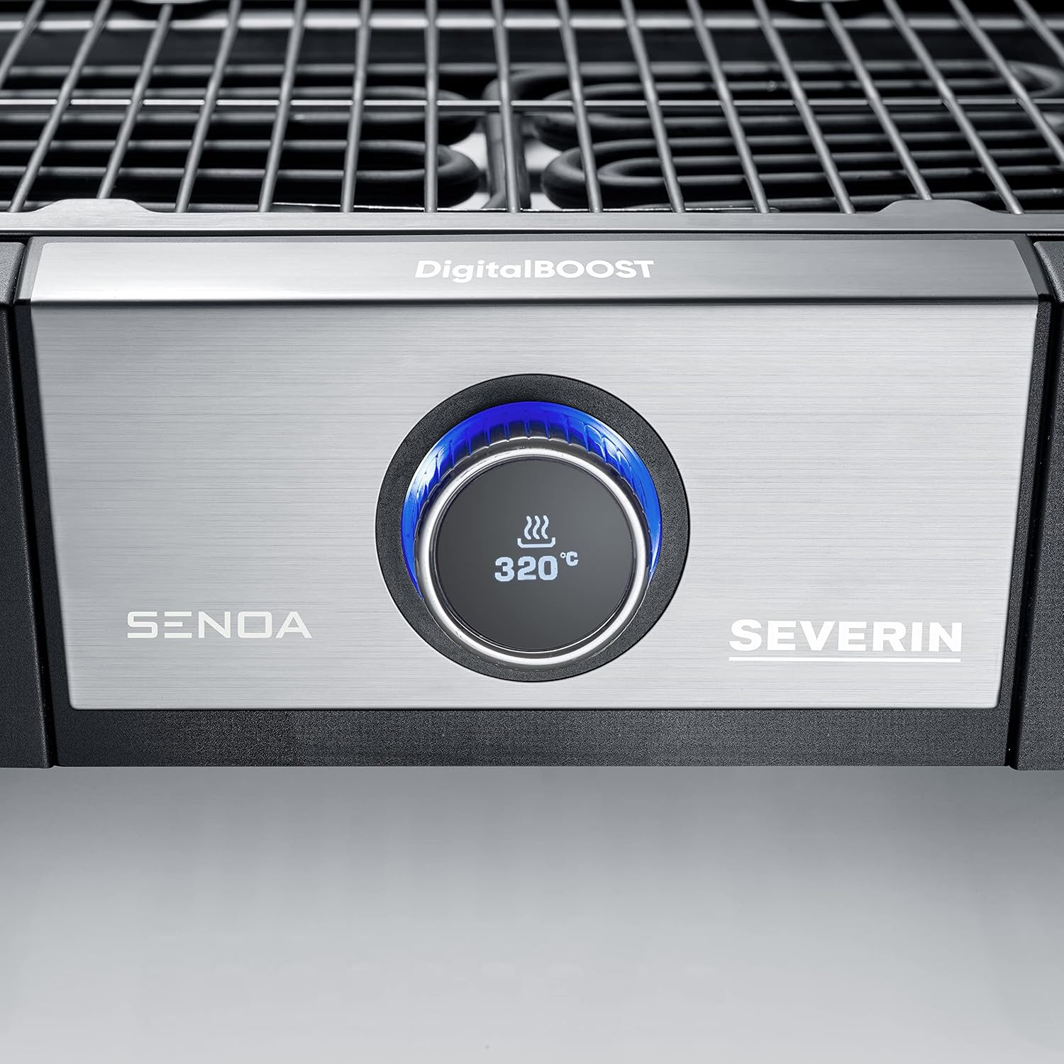 SEVERIN SENOA DigitalBOOST PG 8114 - Barbecue elettrico per interni ed esterni, con avvio rapido fino a 500 °C, con superficie SafeTouch, acciaio inox/nero, PG 8114 SEVERIN SENOA DigitalBOOST PG 8114 - Barbecue elettrico per interni ed esterni, con avvio rapido fino a 500 °C, con superficie SafeTouch, acciaio inox/nero, PG 8114