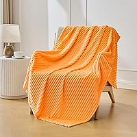 Vista 35 de Bnuitland - Manta de franela marrón con funda de almacenamiento, 300 GSM, manta de sofá súper suave con patrón de rayas de forro polar para bebés