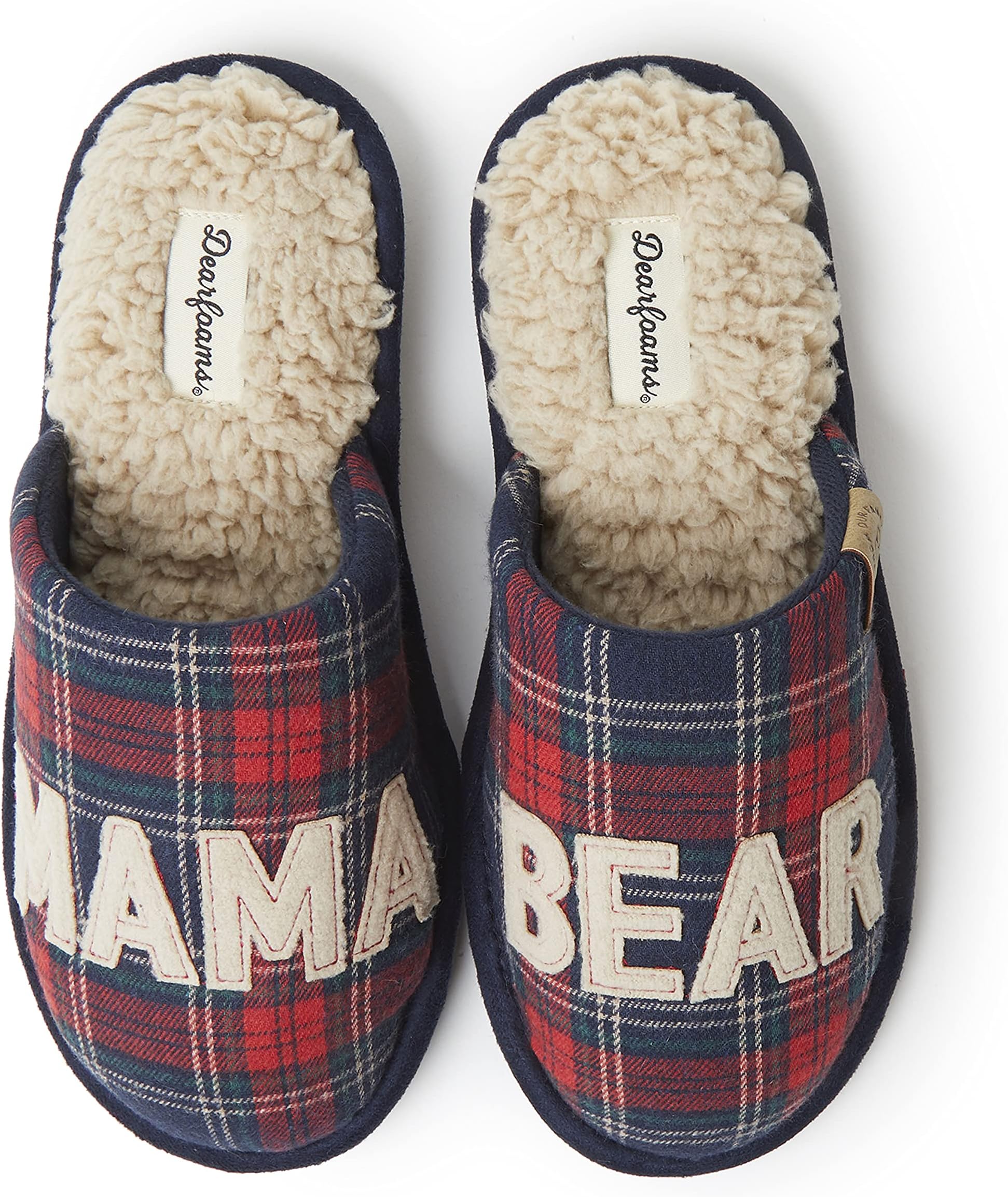 DearfoamsWomen's Gifts for Mom Cute Cozy Mothers Day Mama Bear Slipper