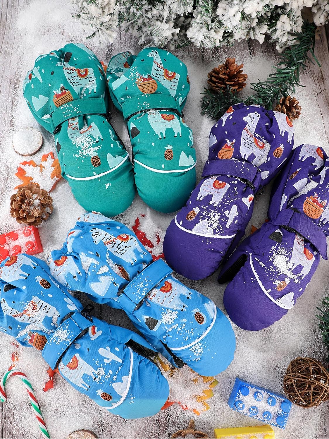Kids Waterproof Mittens Gloves Winter Snow Ski Warm Mittens Glove for Boys Girls Toddler Outdoor Activities (Purple, Green, Peacock Blue,3-6 Years) : Clothing, Shoes & Jewelry