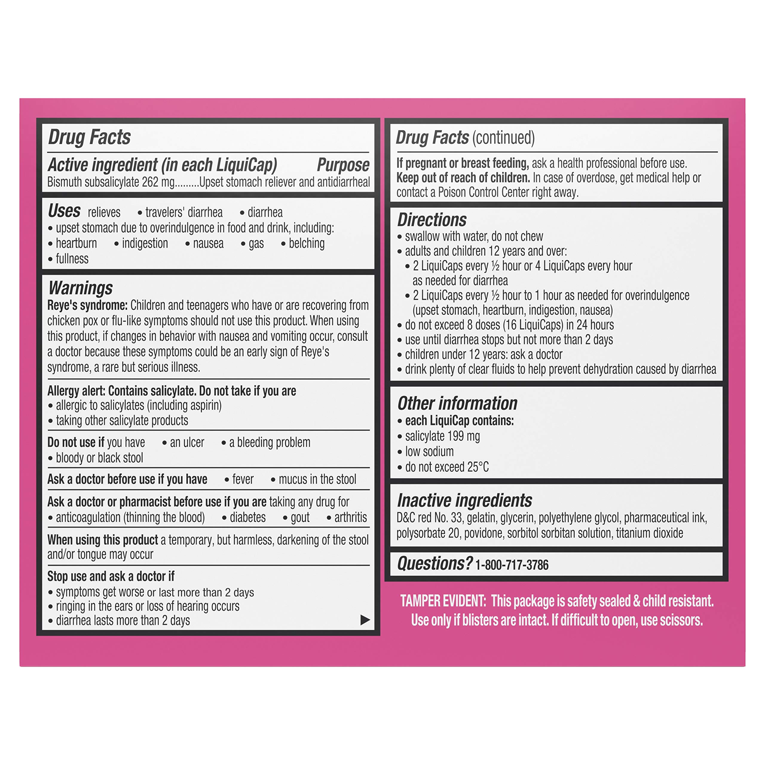 Buy Pepto Bismol Liquicaps, Upset Stomach Relief, Bismuth Subsalicylate